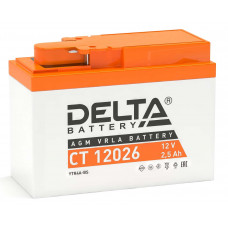 Аккумулятор DELTA CT 12026, 12В 2.5Ач, AGM, 12В 2.5Ач, AGM