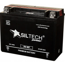 Аккумулятор SILTECH DC MF 12В 24 Ач, 280 А (YTX24HL-BS), AGM, обратная полярность, сухо-заряженный, с электролитом