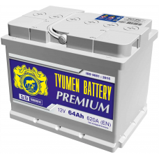 Аккумулятор TYUMEN BATTERY (ТЮМЕНЬ) Premium 64 Ач, 620 А, обратная полярность