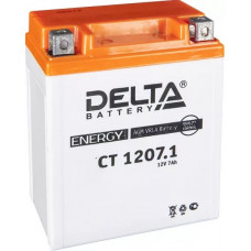 Аккумулятор DELTA СТ-1207.1 12В 7 Ач, 100 А ( YTX7L-BS), обратная полярность, залитый