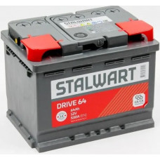 Аккумулятор STALWART Drive 64 Ач, 530 А, прямая полярность
