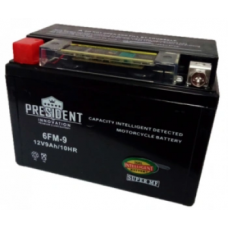 Аккумулятор PRESIDENT Innovation Dry Battery 12В, 9 Ач, 120 А (YTX9-BS), AGM, прямая полярность, сухо-заряженный, с электролитом