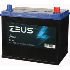 Аккумулятор ZEUS Asia  75 Ач, 670 А (85D26L), обратная полярность, нижний борт